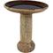 Show in main carousel: Sunnydaze Decor Toulon Ceramic Lava Finish Glazed Bowl Bird Bath, Brown slide 1 of 8