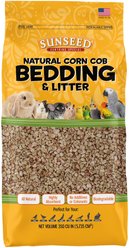 Sunseed Natural Corn Cob Bird & Small Pet Bedding & Litter, 5.7-lit