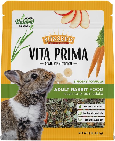 Show full view: Sunseed Vita Prima Adult Rabbit Food, 4-lb bag slide 1 of 8