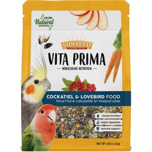 Sunseed Vita Prima Cockatiel & Lovebird Food, 3-lb bag