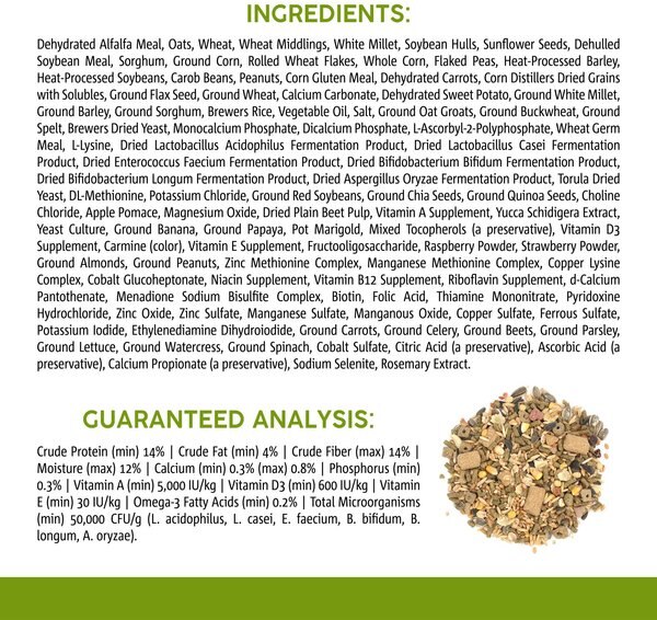 Sunseed Vita Prima Gerbil & Hamster Food, 2-lb bag