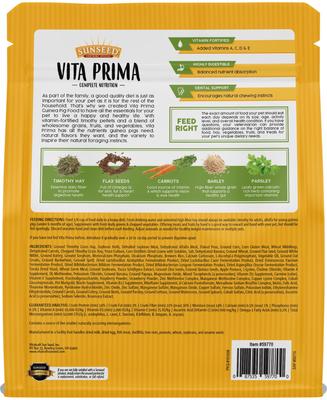 Show full view: Sunseed Vita Prima Guinea Pig Food, 4-lb bag slide 2 of 7