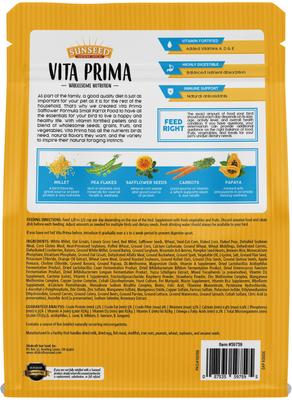 Show full view: Sunseed Vita Prima Safflower Formula Parrot Food, Small Parrot: 3-lb bag slide 2 of 5