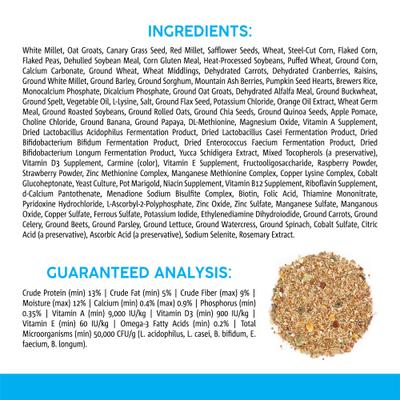 Show full view: Sunseed Vita Prima Safflower Formula Parrot Food, Small Parrot: 3-lb bag slide 4 of 5