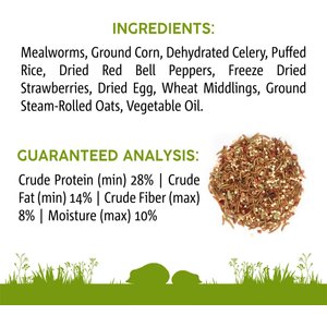 Sunseed Vita Prima Wigglers & Berries Trail Mix Snack Hedgehog & Small-Pet Treat, 2.5-oz bag