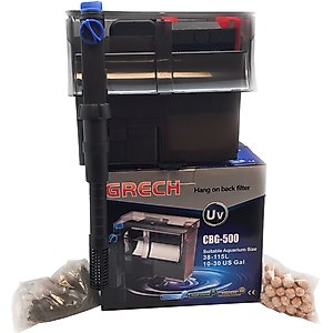 SunSun Hang-On Aquarium UV Sterilizer Back Filter, 10-30 gal