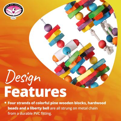 Show full view: Super Bird Creations 4 Way Play Bird Toy, X-Large slide 9 of 11