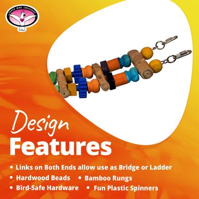 Show full view: Super Bird Creations Bamboo Bridge Bird Toy slide 7 of 8