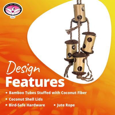 Show full view: Super Bird Creations Bamboo Climb & Forage Exercise Bird Toy slide 3 of 8