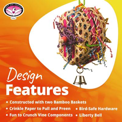 Show full view: Super Bird Creations Basket case Bird Toy slide 8 of 8