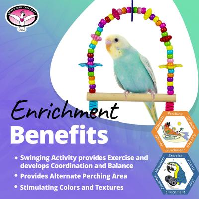 Show full view: Super Bird Creations Bead Swing Bird Toy, Small slide 3 of 7