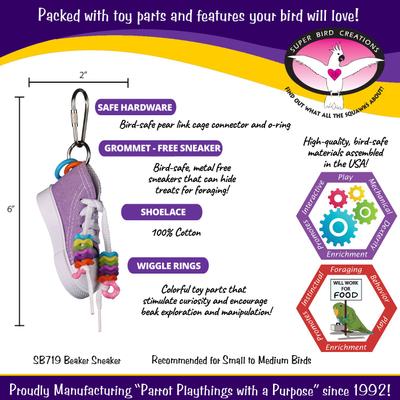 Show full view: Super Bird Creations Beaker Sneaker Bird Toy, Small/Medium slide 3 of 9