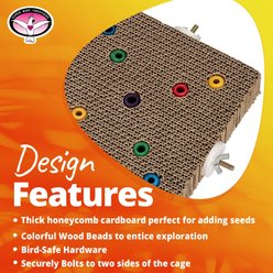 Super Bird Creations Cardboard Treat Block Foraging Bird Toy, Large slide 2 of 6