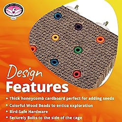 Super Bird Creations Cardboard Treat Block Foraging Bird Toy, Medium slide 2 of 6