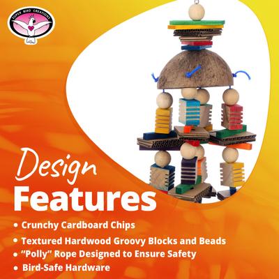 Show full view: Super Bird Creations Coconut Mobile Chewable Bird Toy slide 3 of 7