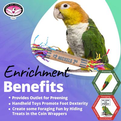 Show full view: Super Bird Creations Coin Toss Chewable Bird Toy, 4 count slide 5 of 7