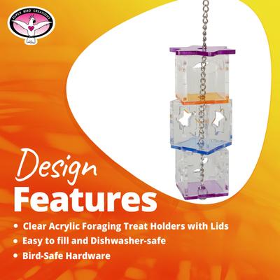 Show full view: Super Bird Creations Cubes Conure Foraging Toy slide 3 of 7