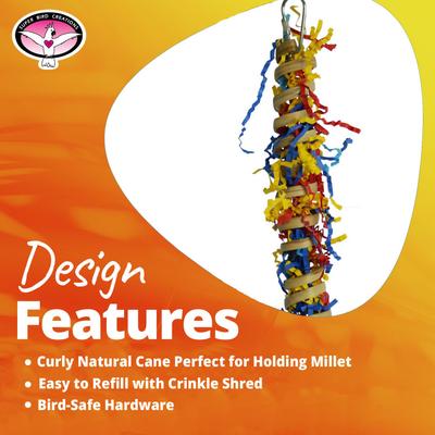 Show full view: Super Bird Creations Fiesta Millet Holder Bird Toy, Small/Medium slide 8 of 10