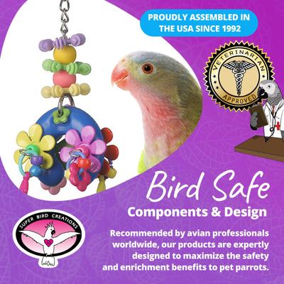 Show full view: Super Bird Creations Flower Power Bird Toy slide 8 of 10