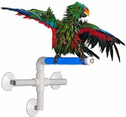 Super Bird Creations Fold Away Shower Window Bird Perch, Medium/Large