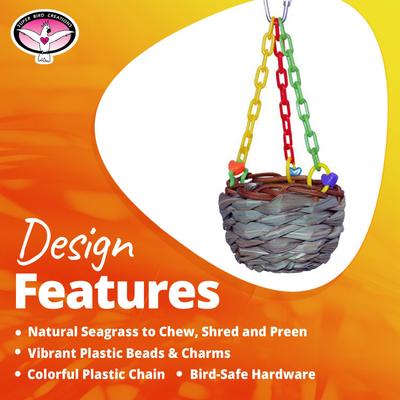 Show full view: Super Bird Creations Hanging Treat Basket Bird Toy slide 7 of 8
