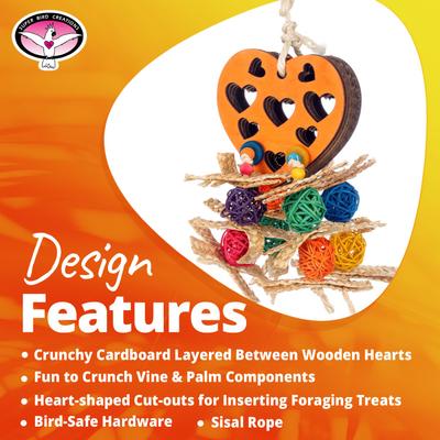 Show full view: Super Bird Creations Heart Conure Foraging Toy slide 3 of 7