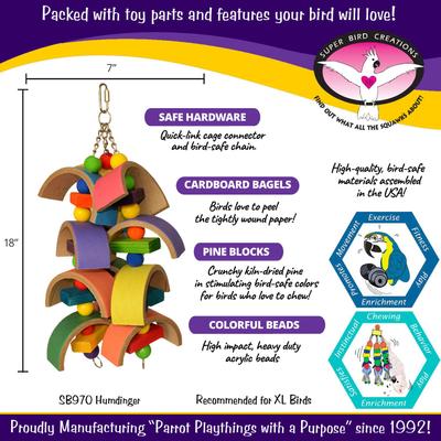 Show full view: Super Bird Creations Humdinger Bird Toy, X-Large slide 3 of 10