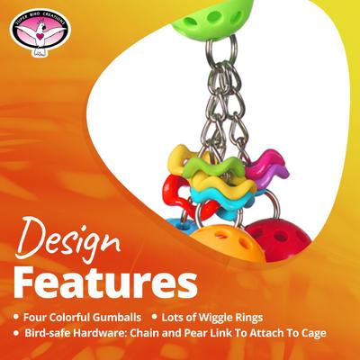 Show full view: Super Bird Creations Jingleberries Bird Toy, Small/Medium slide 8 of 9