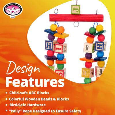 Show full view: Super Bird Creations Katy's ABC Chewable Bird Toy slide 3 of 7