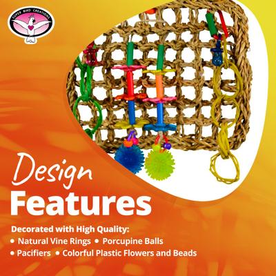 Show full view: Super Bird Creations Mini Activity Wall Bird Toy, Medium slide 8 of 10