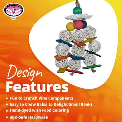 Show full view: Super Bird Creations Mini Starburst Bird Toy, Small slide 9 of 10