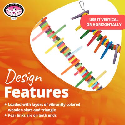 Show full view: Super Bird Creations Mini Triangle Teaser Bird Toy, Medium slide 8 of 10