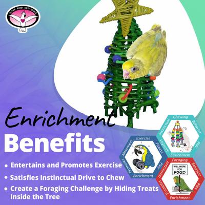 Show full view: Super Bird Creations Mini Xmas Tree Bird Toy slide 4 of 9