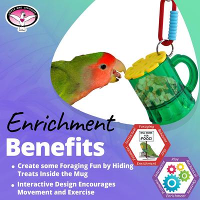 Show full view: Super Bird Creations Mug Forager Bird Toy slide 3 of 8