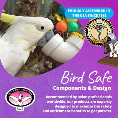 Show full view: Super Bird Creations PVC Forager Bird Toy, Medium/Large slide 8 of 11