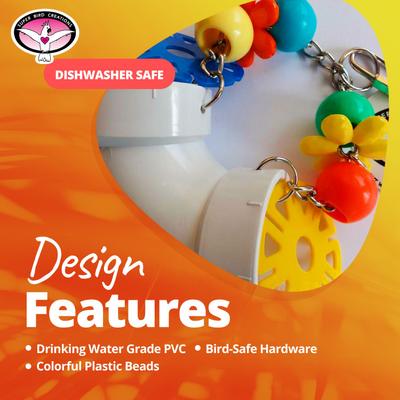 Show full view: Super Bird Creations PVC Forager Bird Toy, Medium/Large slide 9 of 11