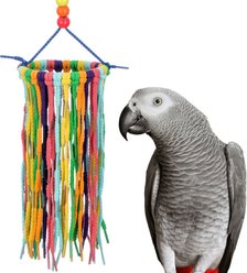 Super Bird Creations Rainbow Aglets Preening Bird Toy, Large
