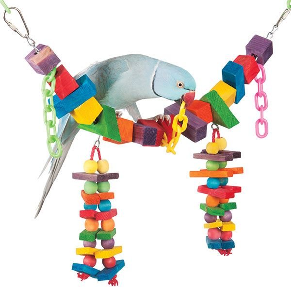 Super Bird Creations Rainbow Rope Bridge Bird Toy