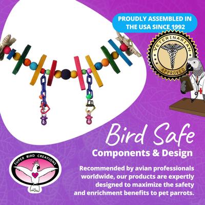 Show full view: Super Bird Creations Rainbow Bridge Bird Toy, Small slide 7 of 10