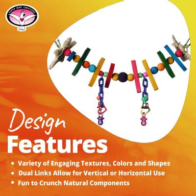 Show full view: Super Bird Creations Rainbow Bridge Bird Toy, Small slide 8 of 10