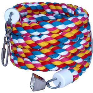 Super Bird Creations Rope Bungee Bird Perch, Color Varies, Large
