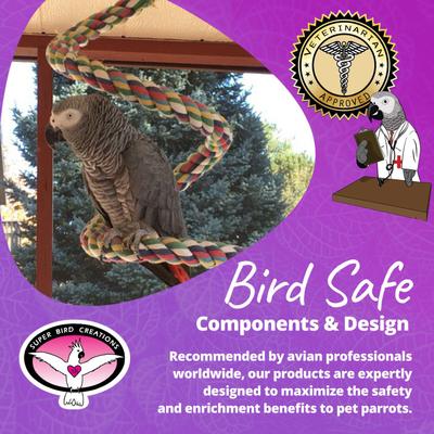 Show full view: Super Bird Creations Rope Bungee Bird Perch, Color Varies, Large slide 7 of 9