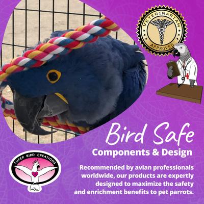 Show full view: Super Bird Creations Rope Bungee Bird Perch, Color Varies, X-Large slide 7 of 10