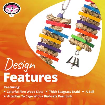 Show full view: Super Bird Creations Seagrass Wafers Bird Toy, Medium slide 8 of 10