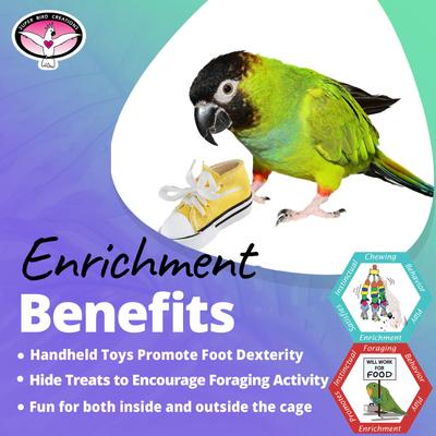 Show full view: Super Bird Creations Sneakers Bird Toy, Medium/Large, 4 count slide 4 of 9