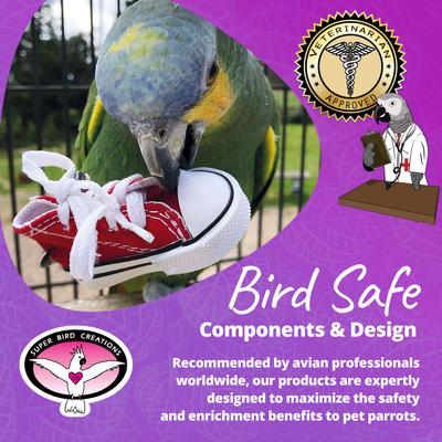 Show full view: Super Bird Creations Sneakers Bird Toy, Medium/Large, 4 count slide 7 of 9
