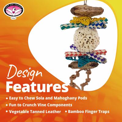 Show full view: Super Bird Creations Sola Ball Delight Conure Chewable Toy slide 3 of 8