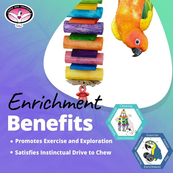 Super Bird Creations Sola Balsa Stack Bird Toy