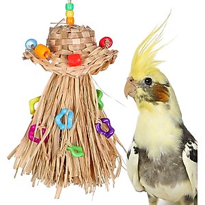 Super Bird Creations Straw Hat Preener Bird Toy