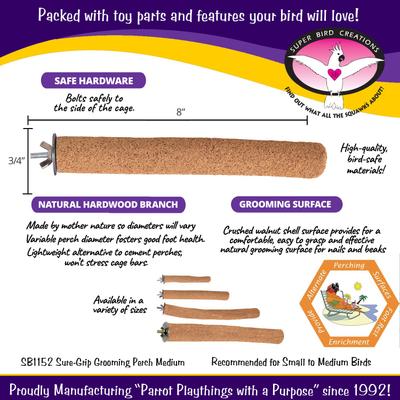 Show full view: Super Bird Creations Sure-Grip Grooming Perch, Medium slide 4 of 5